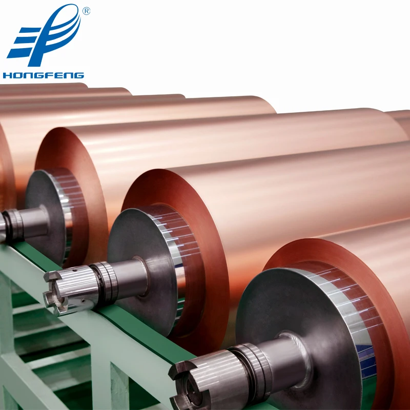 Hongfeng 99.8% Pure Electrolytic Copper Foil Roll for Lithium Battery Single-double Glossy Finish Customizable