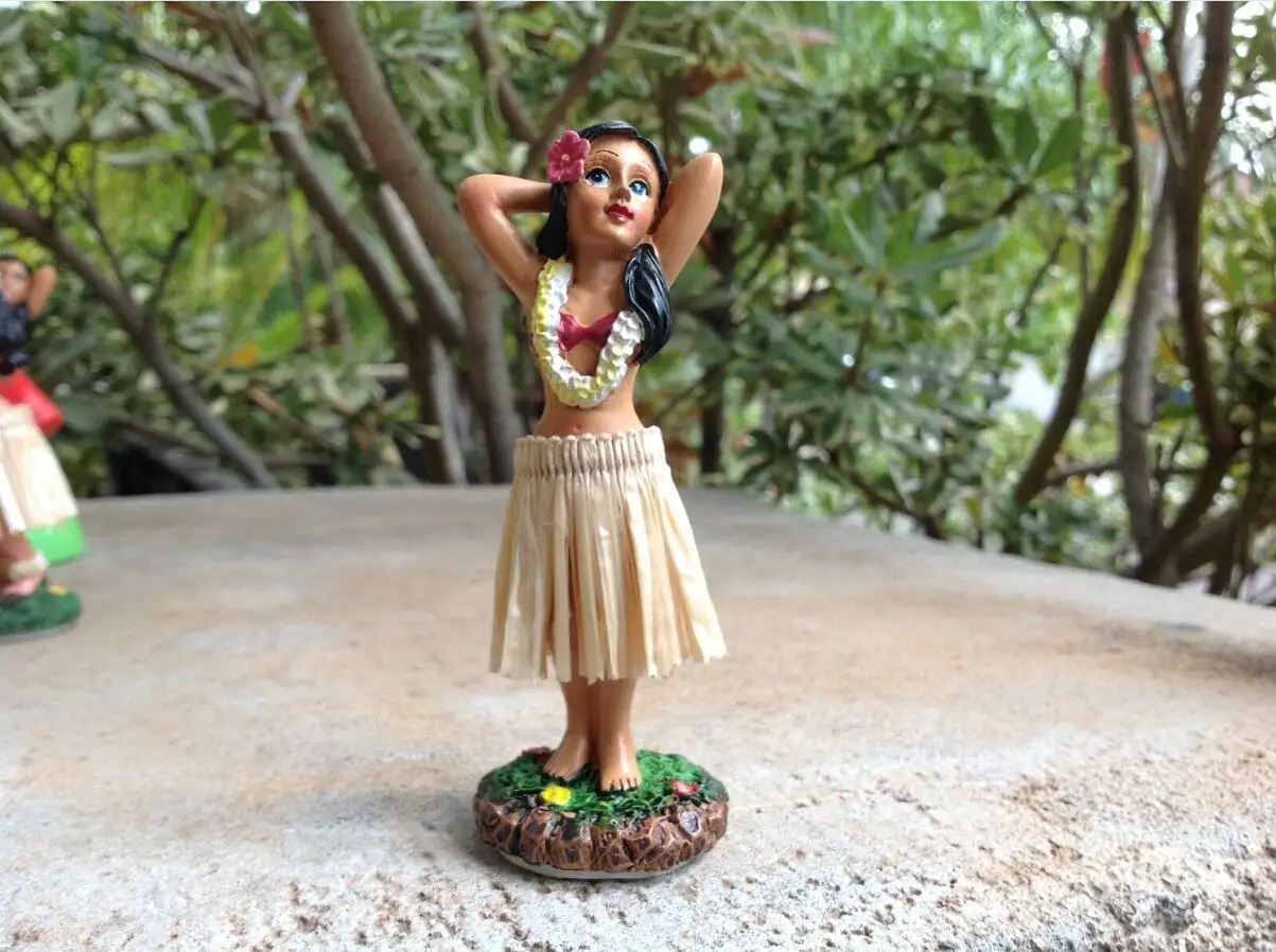 Figurine Hula Girl Bobblehead BCSmyer Hawaiian Hula Girl Dashboard