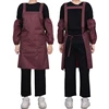 Burgundy Apron and Sleeves