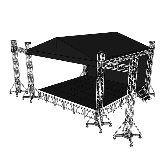 290*290 mm Aluminum Screw Truss For Fashion Show Lighting Stage and Trade Events Size Can Be Customized