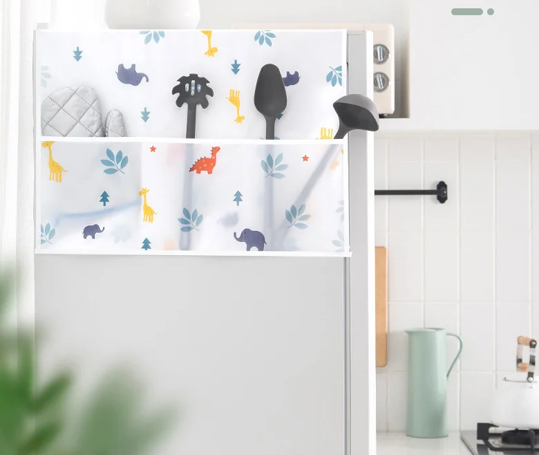 PEVA Fridge waterproof storage hanging bag refrigerator dust guard Dustproof  cover