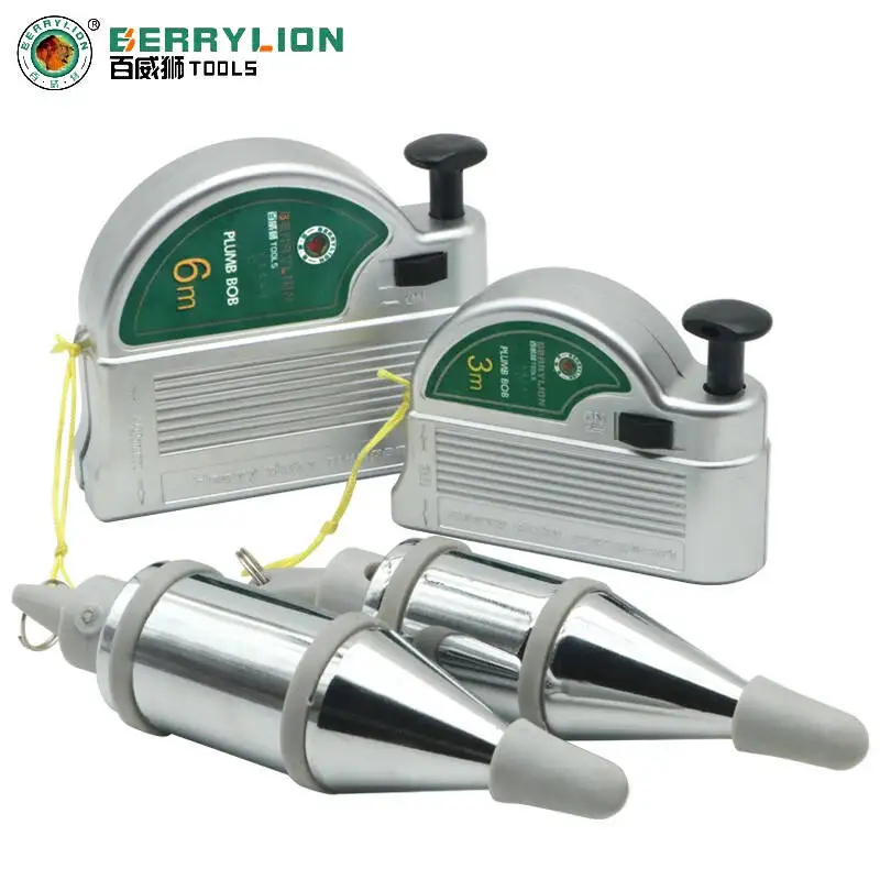 Berrylion 3/6 м магнитный прибор для измерения уровня вертикальный измерительный инструмент выдвижная линия катушка подвесной проволочный