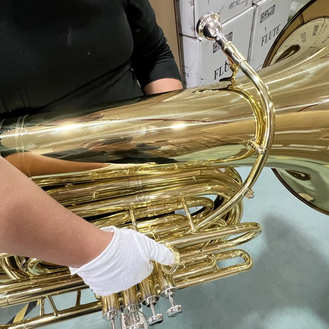 SLADE Factory Brass Musical Instruments Professional Bb Euphonium Hug Bugle 50cm Horn 4 Vertical Keys Pistons Bass Tuba