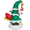 6FT Christmas inflatable decoration Santa Ran Into Tree