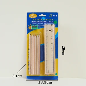 Five Piece Stationery Set Children Birthday Gift Cute Wooden  Items Wholesale Supplies Product Office Stationary Kids Set