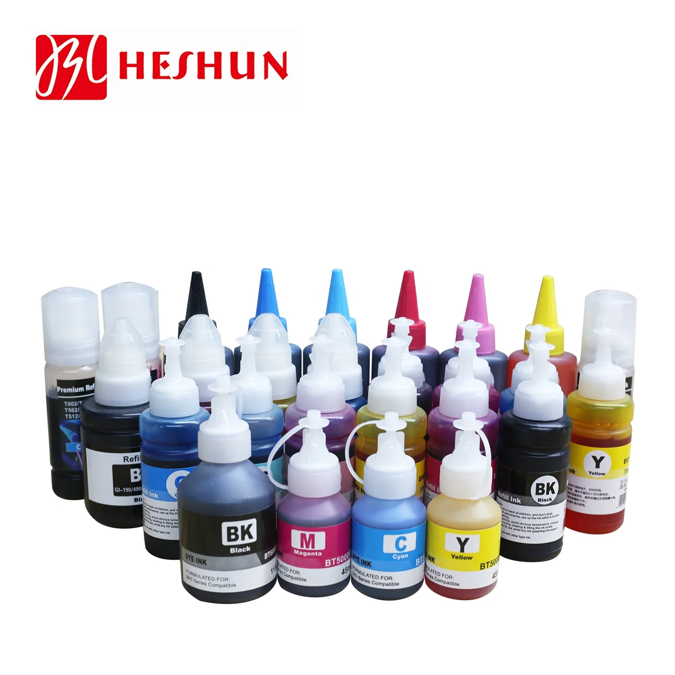 HESHUN чернила для заправки чернил Премиум цветные gi190/290/490/590/690/790 совместимые с Canon G1100 G2100