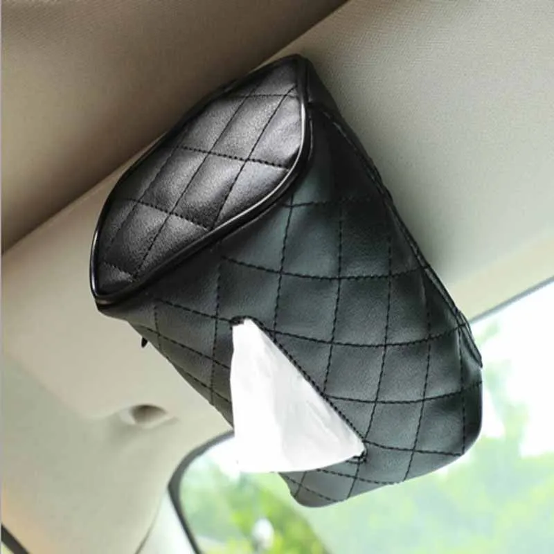 Buy Wholesale China Tissue Box Covers Car Sunshade Paper Towel Bag Multi -  Function Leather Car Hanging Seat Car & Tissue Box Covers Automotive at USD  1.2