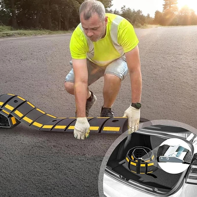 Heavy Duty Portable Speed Bump for Driveway Asphalt Vehicle Traffic Road Premium Speed Bumps details