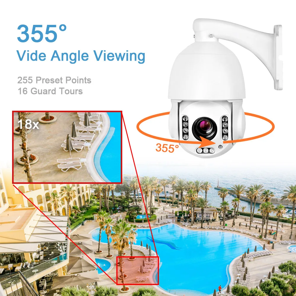 30X Optical Zoom 4G Color Camera Solar PTZ Cam Wireless Security Camera Outdoor Wireless Solar 5MP Solar 4G Powered CCTV Camera