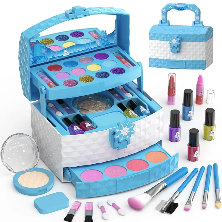 Натуральный макияж игрушки для девочек моющийся набор макияжа детей красоты подарок тени век помада Жидкая основа лак