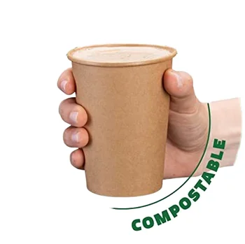 Biodegradable pe food grade disposable kraft paper cups brown cupstock paper cup