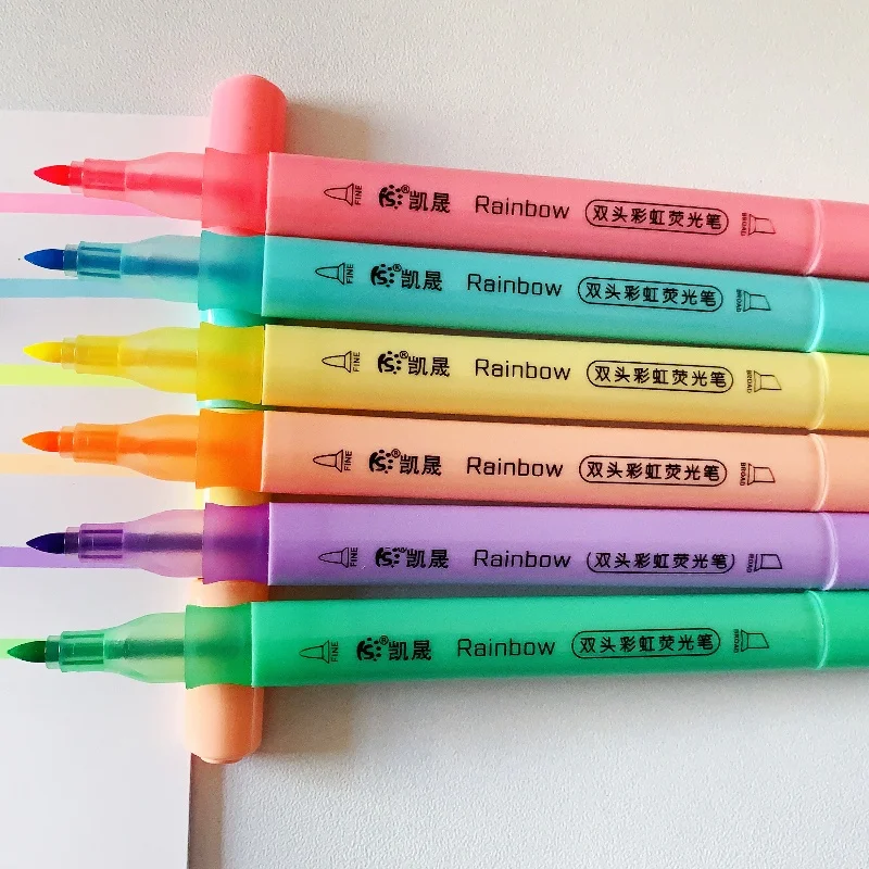 Набор маркеров с двумя головками 6 цветов