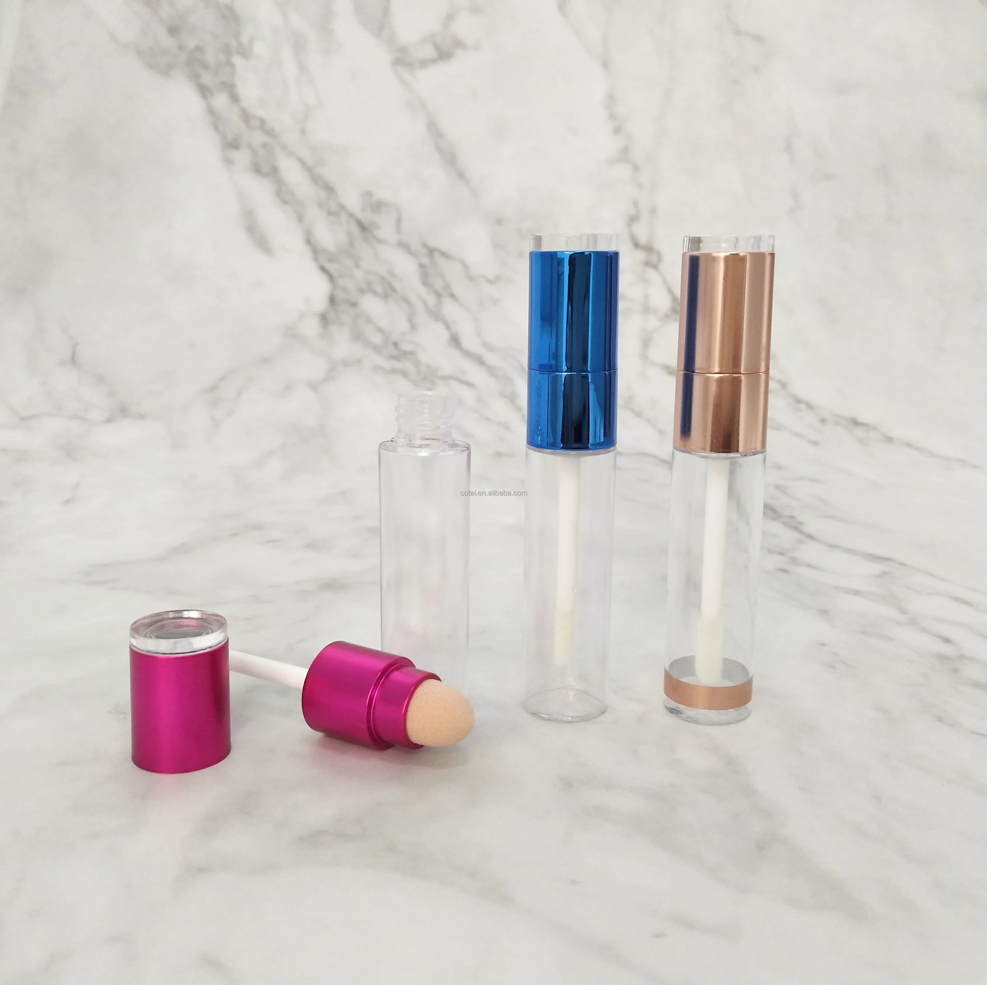 Custom Empty Plastic Contour Concealer Lip Gloss Tube Packaging With