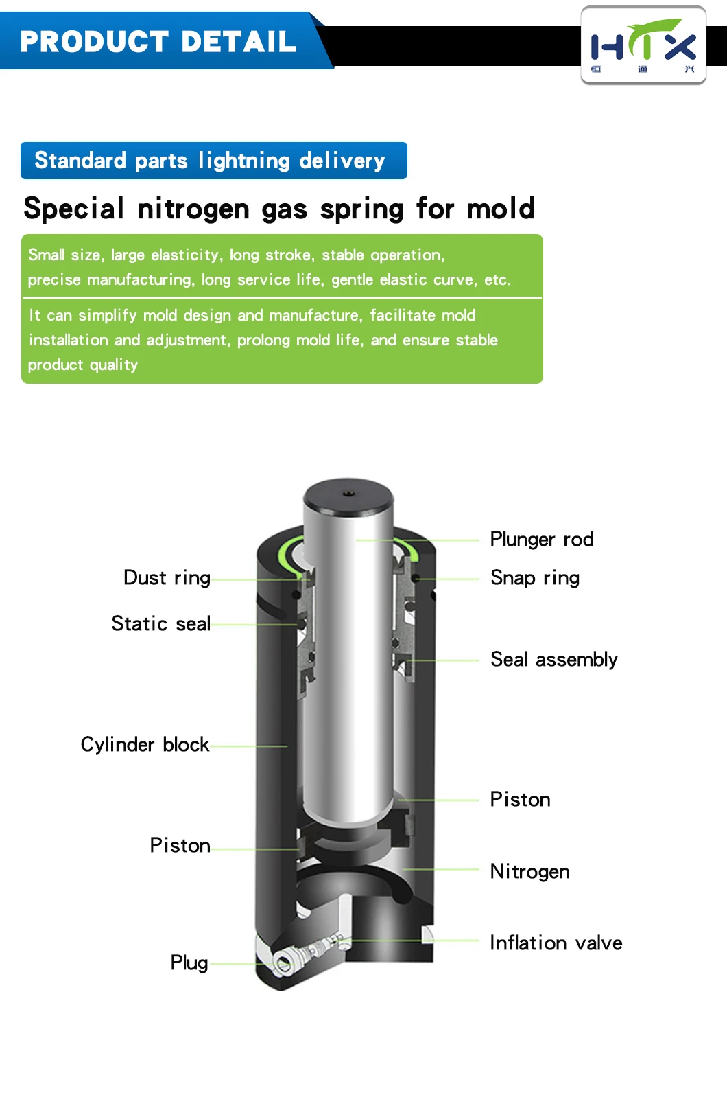 Mould Die Spring Nitrogen Gas Die Springs Gas Spring For Die Buy