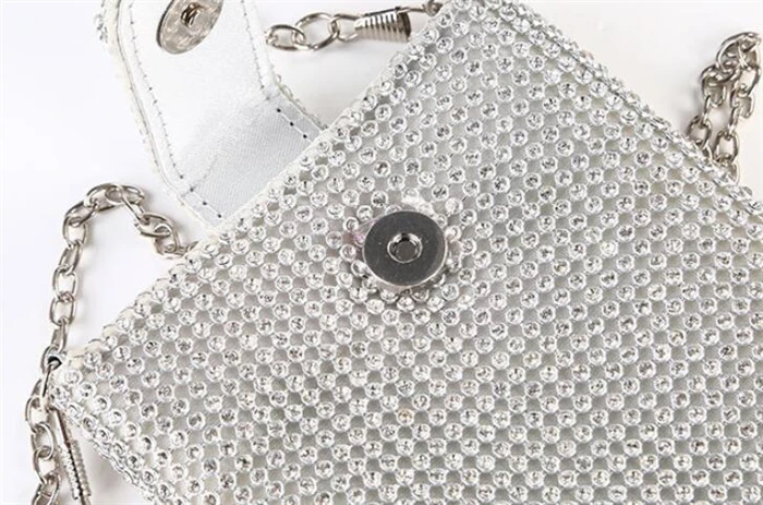 Fashion Rhinestone Women Wallet - Crossbody Cell Phone Bag