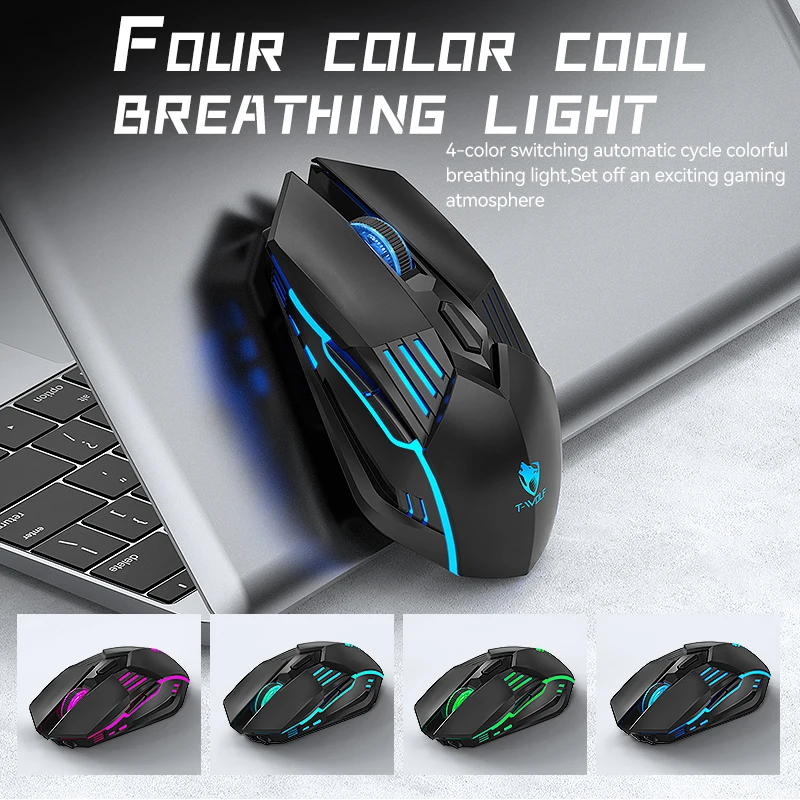 T-WOLF X7 Gaming Mouse - Lightweight, Rechargeable, and Programmable