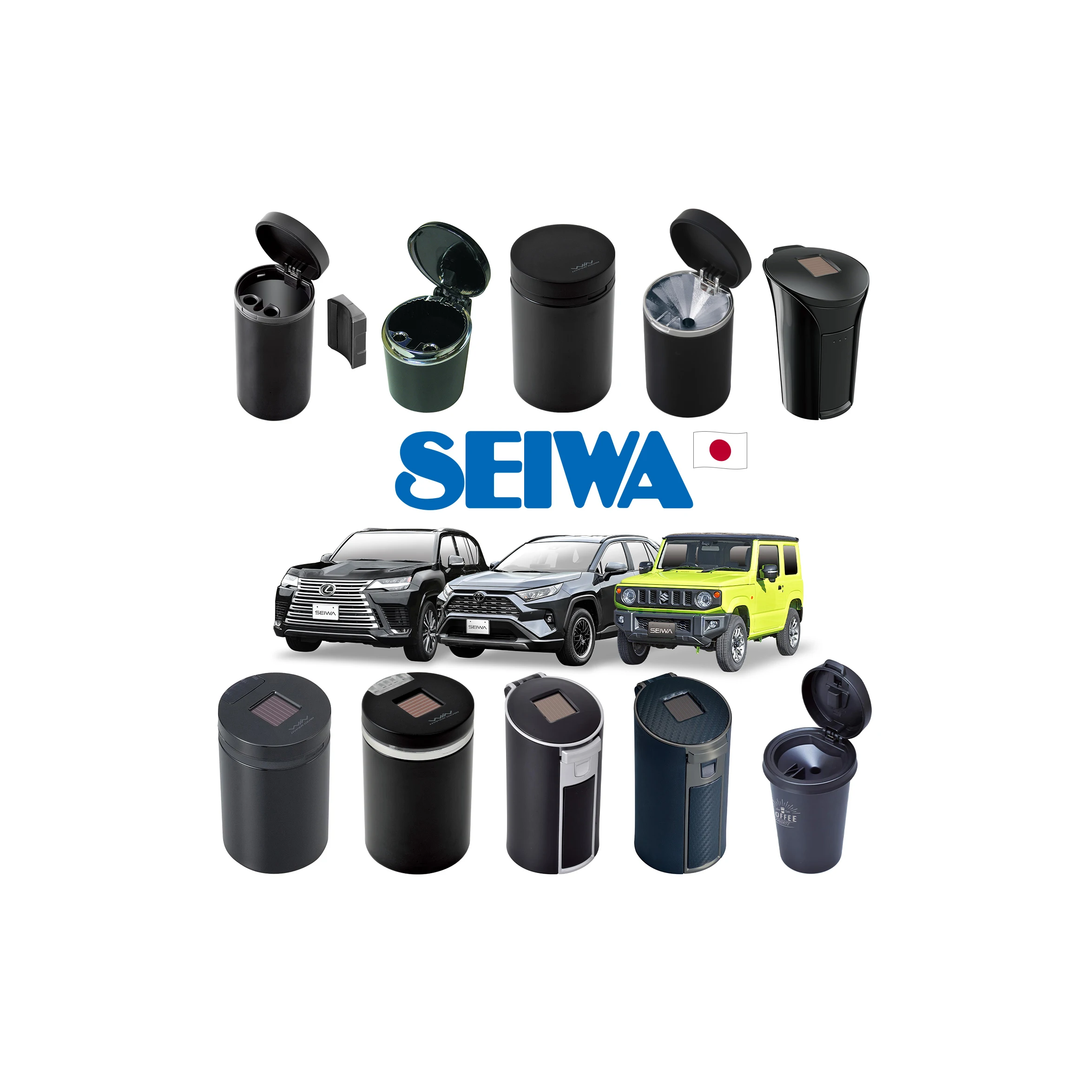 Stylish Functional Easy to Maintain Design Different Size Materials Custom Portable Ashtray for Car