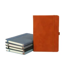 Wholesale Custom Printing Glue Bound Pu Notebook A5 Business Notebook Gift Set Leather Notebook Journal School Hardcover Diary