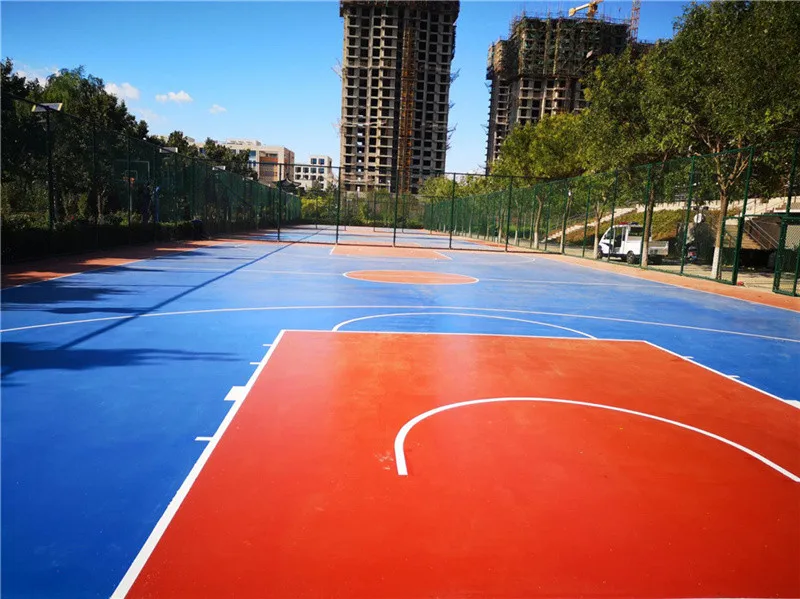 Durable Outdoor Polyurethane PU and Rubber Plastic Sports Court Soft and Waterproof Basketball Volleyball Tennis Court