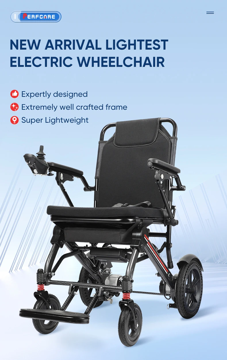 All Terrain Lightweight Folding Power Wheelchair Electric Brushless ...