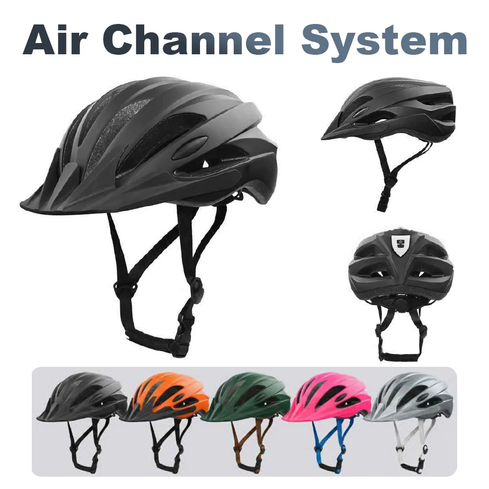 Lightweight PC+EPS Aerodynamic 19-Vent Cycling Helmet with Detachable Visor Adjustable M/L 300g Road Bike Helmet
