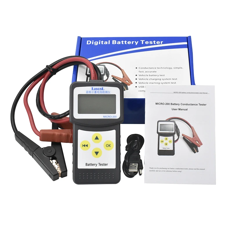 12v Digital car battery tester MICRO-200 Pro 12v 24v battery system test 