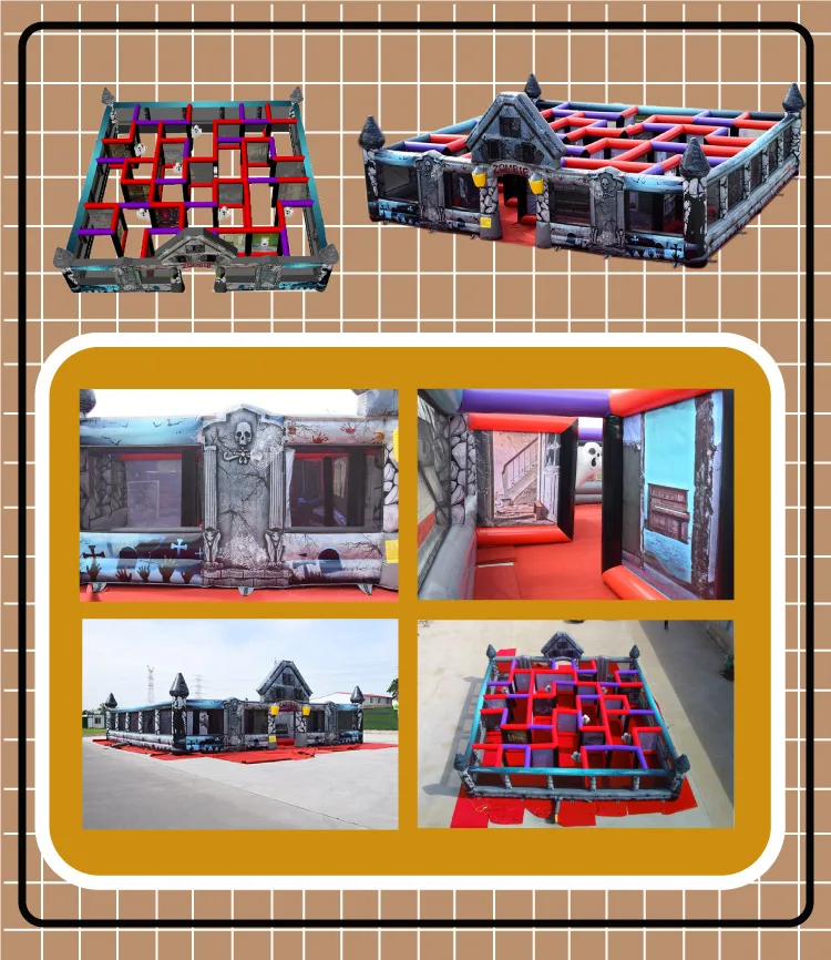 Very Popular Halloween Inflatable Zombie Maze For Kids Buy Inflatable