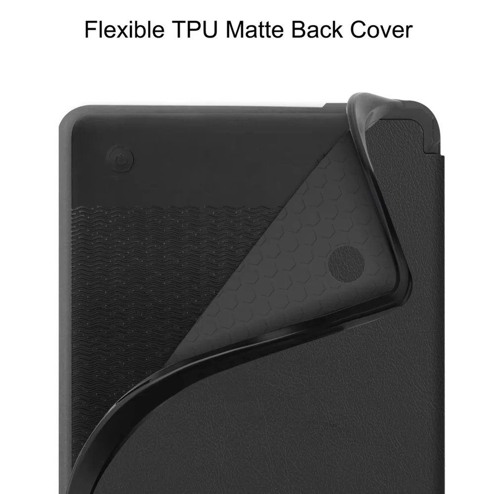 product new tpu leather e reader case scratch resistant  wraparound corner flat case  auto wake function for kobo clara colour laudtec-10