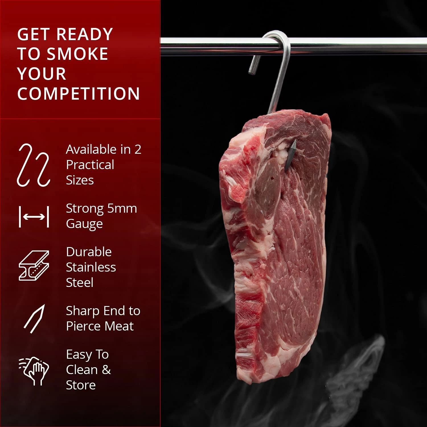 5mm Stainless Steel Butcher Hooks Hanging Meat Butcher S Hook Grill