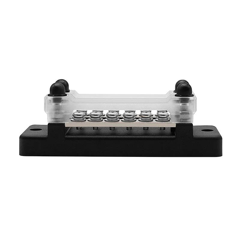 6-Pack 8 Way DC Power Terminal Block Bus Bar - 1 Input To 8 Output Splits