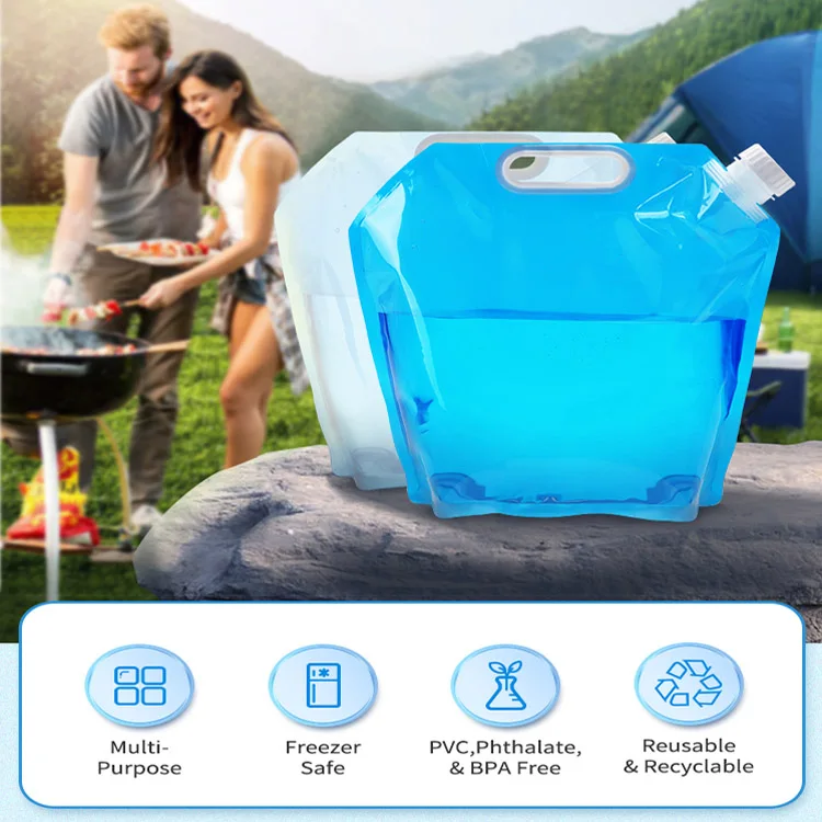 Custom Printed Logo 1 Gallon Disposable Waterproof Drink Pouch Water Beverage Plastic Bag Gravure Printing Surface Handling Beer