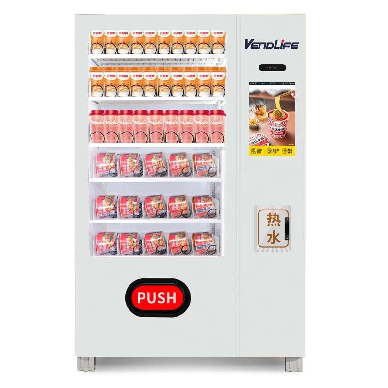 Kleine Bedrijf Machine Ideeën Zelfbediening Instant Noodle Snack Verkoopautomaat Volledig Automatisch