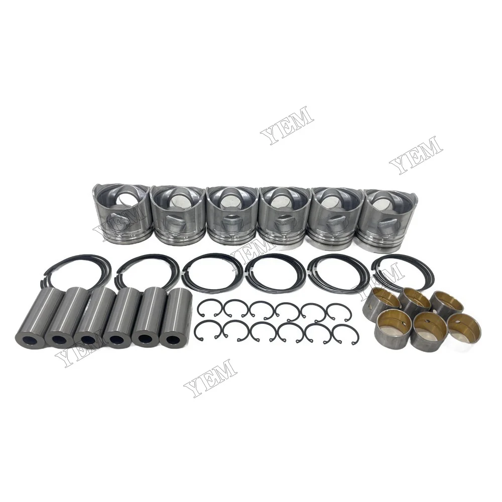 For Komatsu 6D108 Piston and Rings Kit Engine Replacement Parts 4