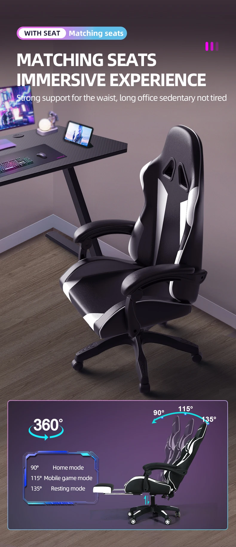 Factory Wholesale Gaming Chair And Table Set Computer Desk Gaming Table