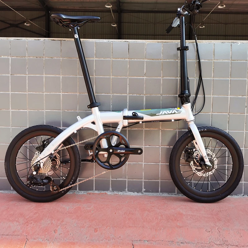 Java X3 Bike Folding Bicycle 16 Inch Portable Aluminum Alloy Disc Brake  Adult Super Light Portable City commuter Cycling Ride