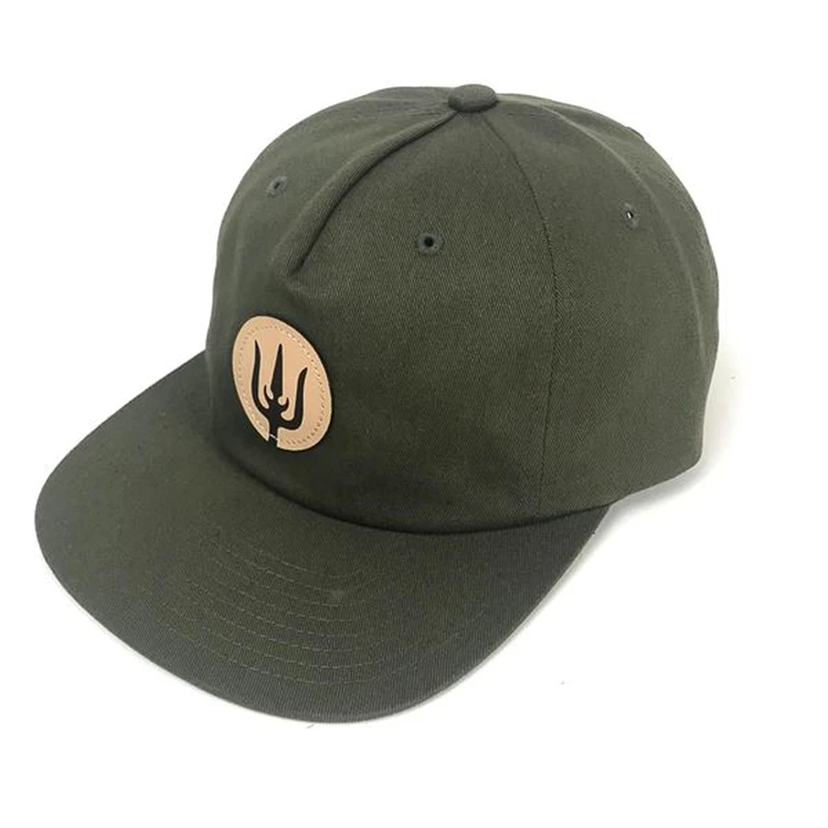 Custom Embroidered Logo Unstructured 5 Panel Hats Snapback Caps Nylon