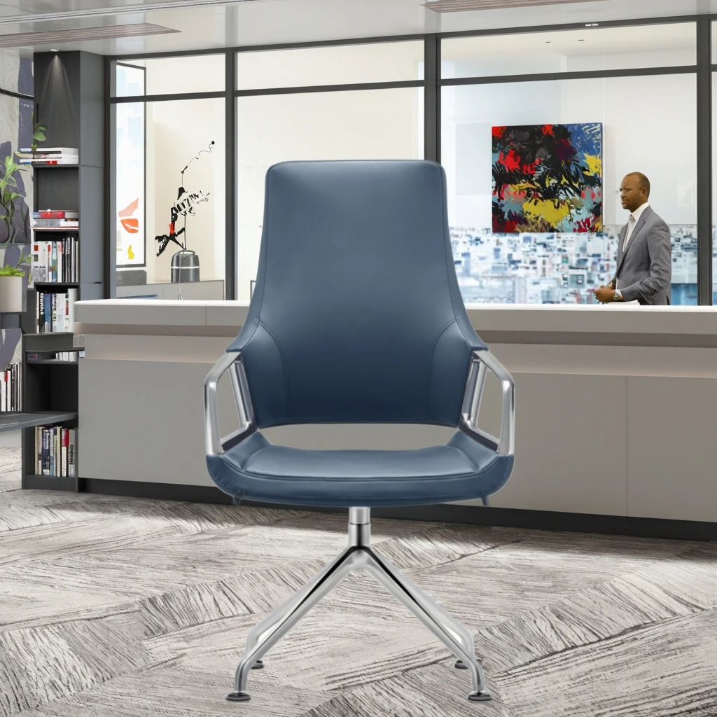Luxury Modern White Racing Comfortable Boss Reclining Swivel Executive Leather Ergonomic Steel Base Office Chair CEO Manager 3