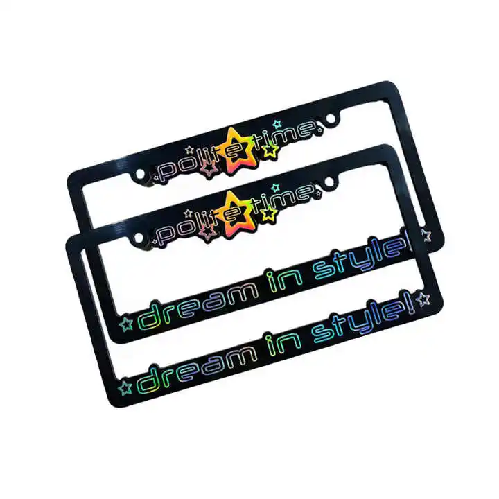 Custom Design Metal Plastic Licence Plate Frame Car Number Plate Frame Custom License Plate Frame for USA Market