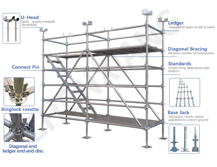 Zhenxiang Heavy-duty Echafaudage Professionnel Metal Steel Iron 