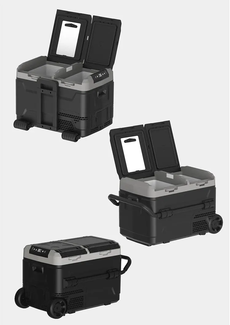 Battery Powered Wheels Car Fridge Freezer Electric Cooler Box Portable