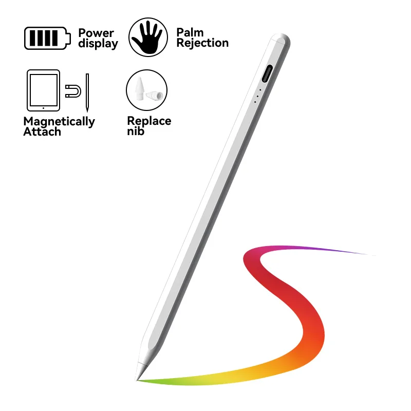 Stylus Pen for Android Phone Apple Pencil Original With Logo 1:1 Ipad  Mini Con Soft Tips for Apple Pencil Tip Cover Holder
