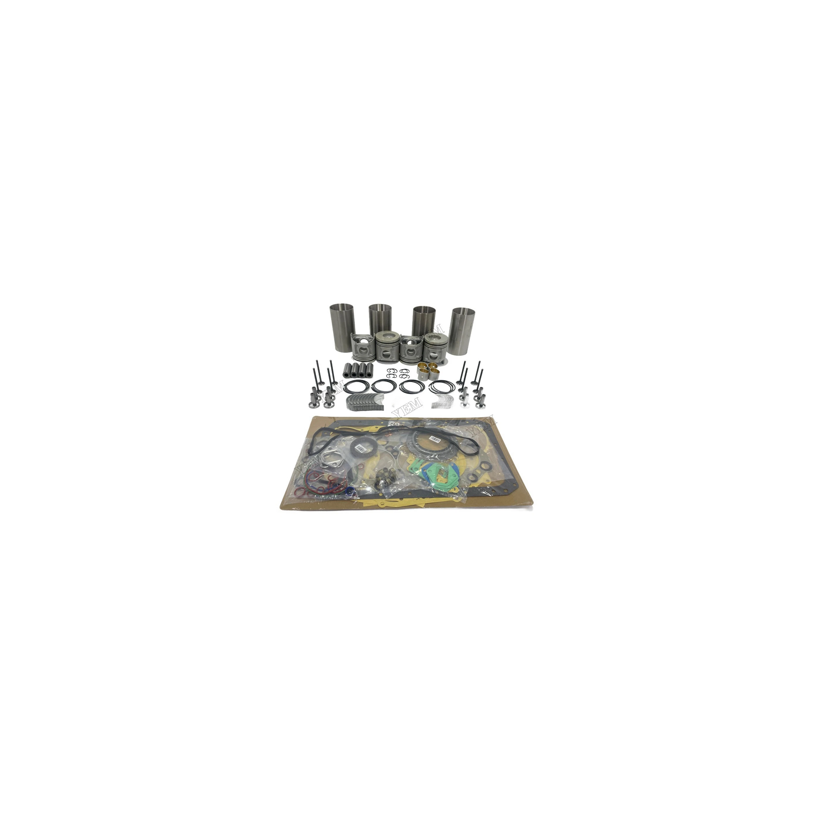 4D34 Rebuild Overhaul Repair Kit With Valves Engine Bearings Liner Piston Rings Full Gasket Kit for Mitsubishi Engine Parts