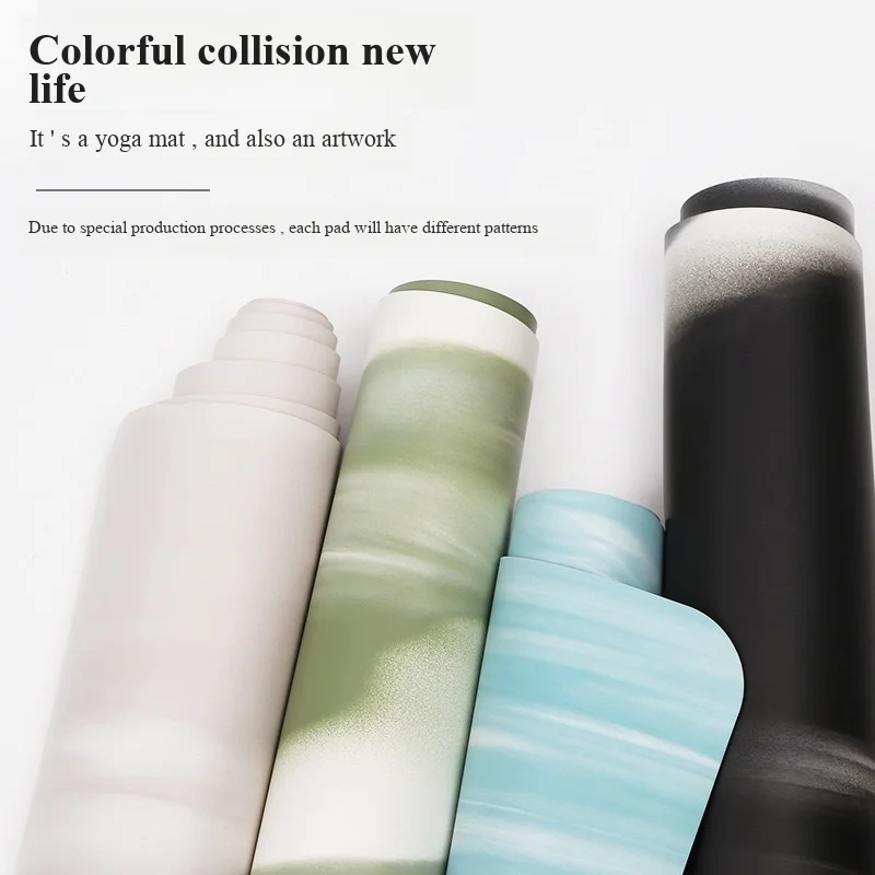 4.5mm Natural Rubber Yoga Mat Anti-Slip Cushioned Pilates Exercise Mat