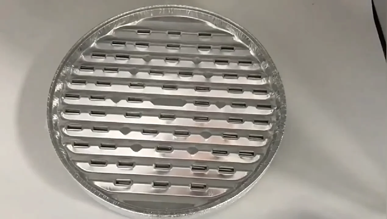 Durable 1300ml Food Grade Perforated Aluminum Foil Bbq Baking Trays