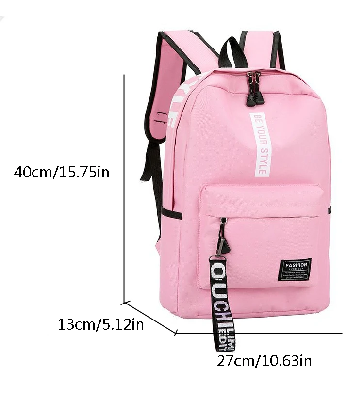 Zr373 Backpack Canvas Large Capacity Student Fashion Small Fresh 