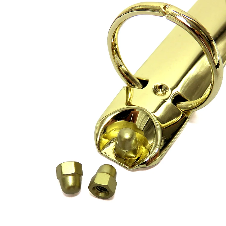 Factory Price Custom Rose Gold Plating Hexagon Dome Cap Nut