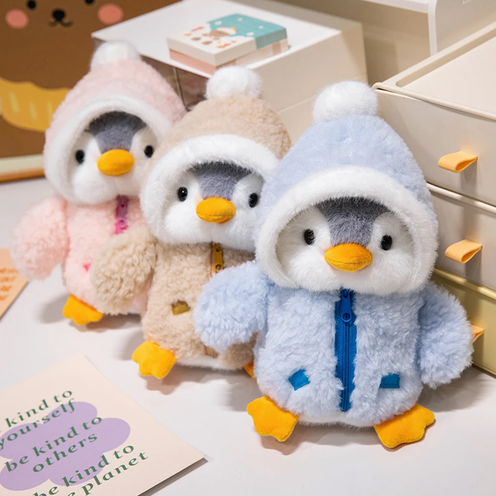 Cosplay Penguin Stuffed Animal Kawaii Pink Penguin Plush Toy Personalized  Logo Embroidery Customized Pattern Doable ISO Factory