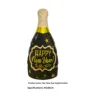 Black star New Year wine bottle