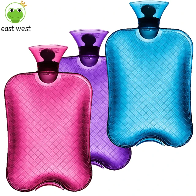 Square Dot PVC Hot Water Bag, Warm Water Bag with Water Injection and Thickened Hand Warmer
