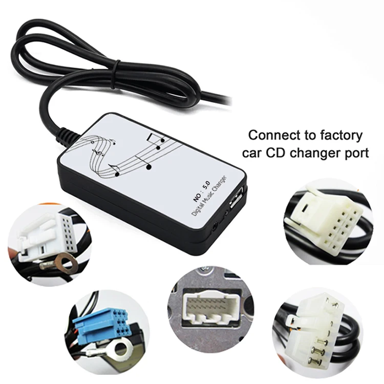 Syuan Digital Music Changer Connect to Factory Car CD Changer Pot Apply to Toyota Lexus Mazda Ford AUDI